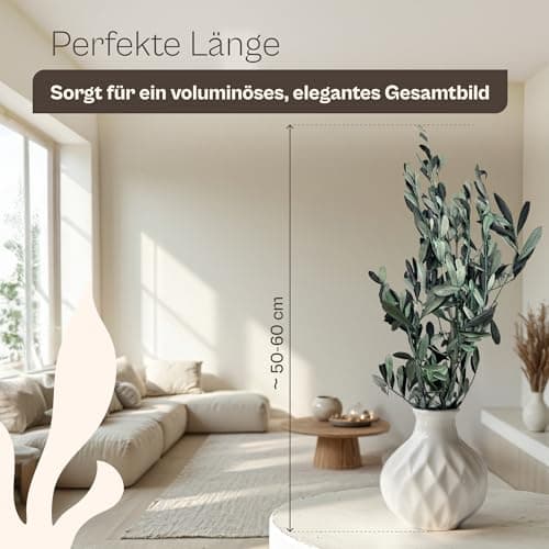 Lykke & You konservierte Olivenzweige aus Italien | Boho Deko für Wohnzimmer, Schlafzimmer & Büro – natürlich, elegant &