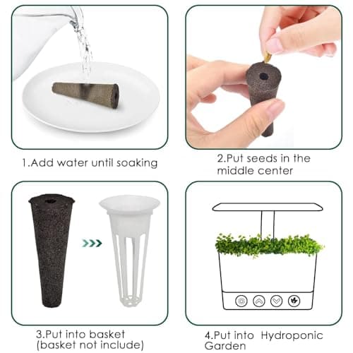 TSKDKIT 30 Stücke Ersatz-Zuchtschwämme, kompatibel mit AreoGarden, perfekt für Indoor Hydrokultur-Anzucht, ideal für Pfl