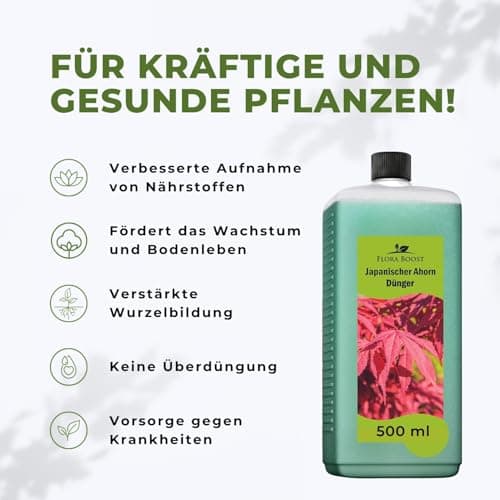 Konfitee Japanischer Ahorn Dünger Flora Boost I Für Pflanzen I 100% natürlicher Pflanzendünger I Flüssiger Blatt- & Wurz