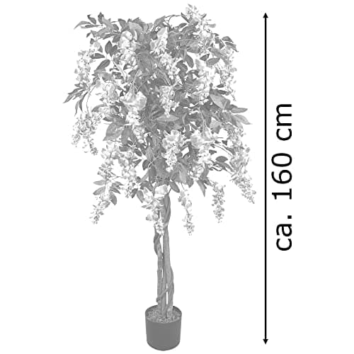 **Blauregen Wisteria Glyzinie Kunstpflanze wie echt für Wohnzimmer und Büros**
| **Decovego Kunstblume 160 cm für Innen