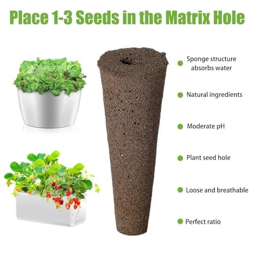 TSKDKIT 30 Stücke Ersatz-Zuchtschwämme, kompatibel mit AreoGarden, perfekt für Indoor Hydrokultur-Anzucht, ideal für Pfl