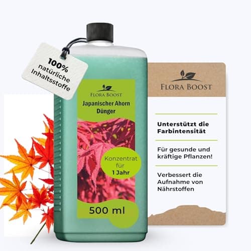Konfitee Japanischer Ahorn Dünger Flora Boost I Für Pflanzen I 100% natürlicher Pflanzendünger I Flüssiger Blatt- & Wurz