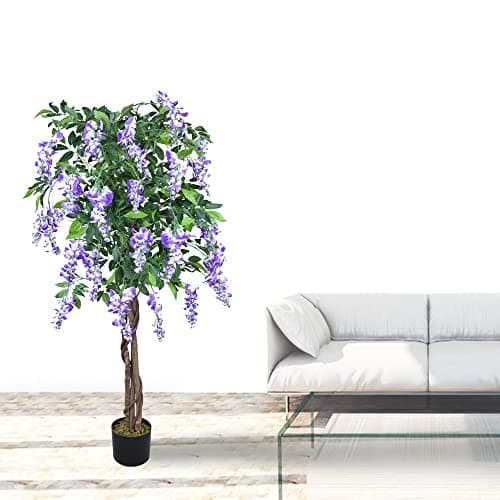 **Blauregen Wisteria Glyzinie Kunstpflanze wie echt für Wohnzimmer und Büros**
| **Decovego Kunstblume 160 cm für Innen