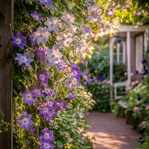 Kletterpflanze Clematis in einer PflanzerBINDE - Mix von 3 Pflanzen - Topf 9cm - Ideal für Anfänger