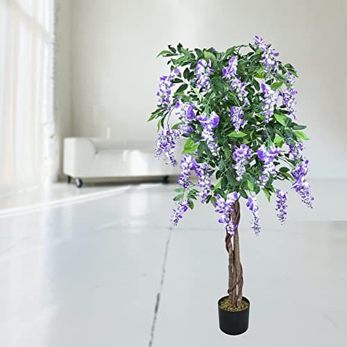 **Blauregen Wisteria Glyzinie Kunstpflanze wie echt für Wohnzimmer und Büros**
| **Decovego Kunstblume 160 cm für Innen
