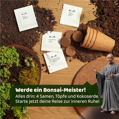 SeedPal - Bonsai Set - Anfänger Kit - Geschenkset inkl. Anleitung & Zubehör