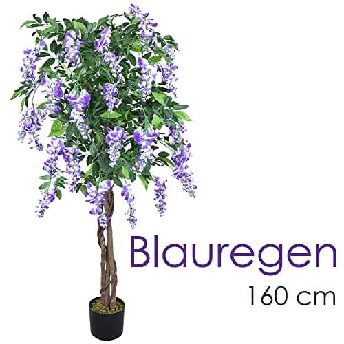 **Blauregen Wisteria Glyzinie Kunstpflanze wie echt für Wohnzimmer und Büros**
| **Decovego Kunstblume 160 cm für Innen