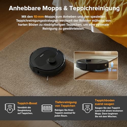 Roborock Qrevo Serie Saugroboter Schwarz mit 8000Pa Saugkraft und Wischfunktion QV 35A Set
Roborock Qrevo Serie Saugrobo