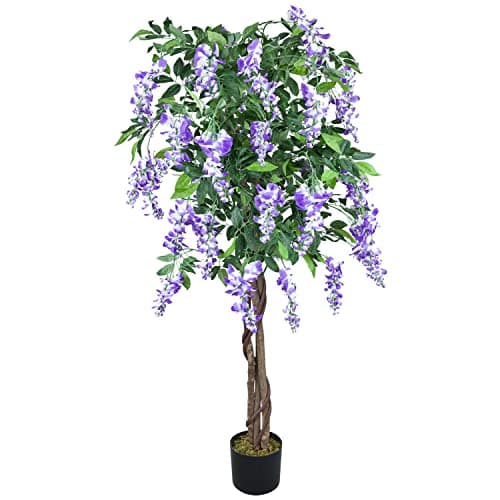 **Blauregen Wisteria Glyzinie Kunstpflanze wie echt für Wohnzimmer und Büros**
| **Decovego Kunstblume 160 cm für Innen