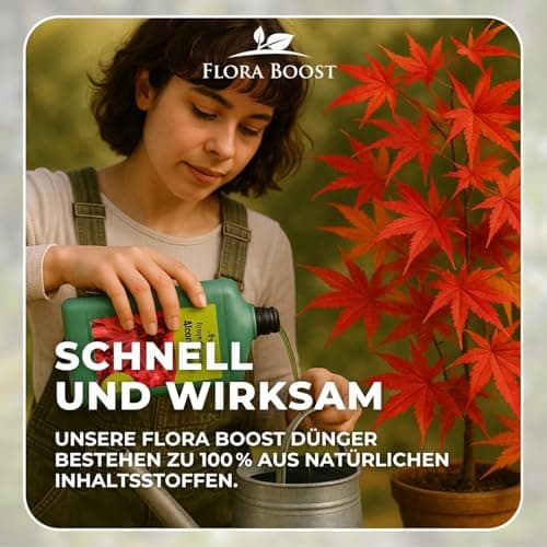 Konfitee Japanischer Ahorn Dünger Flora Boost I Für Pflanzen I 100% natürlicher Pflanzendünger I Flüssiger Blatt- & Wurz