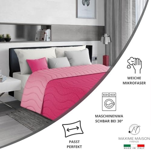 MAXIME MAISON Tagesdecke Fuchsia/Azalee 100 gr/mq Herbst/Frühling