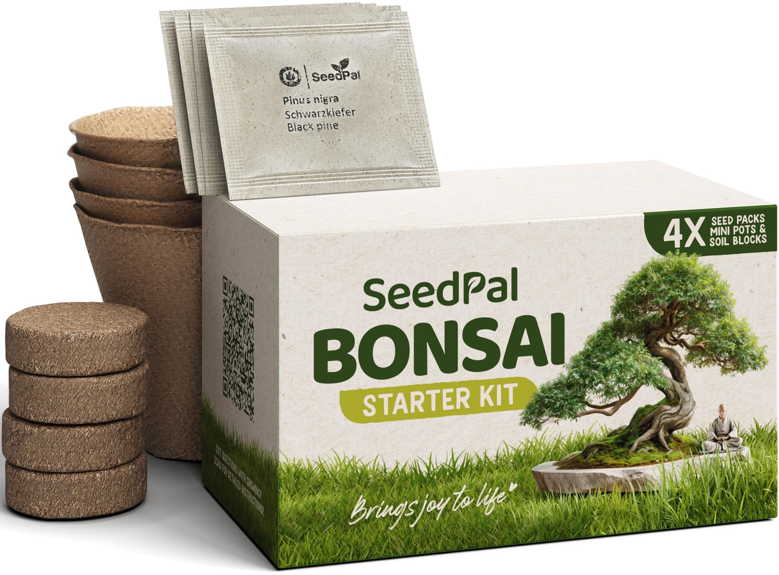 SeedPal - Bonsai Set - Anfänger Kit - Geschenkset inkl. Anleitung & Zubehör